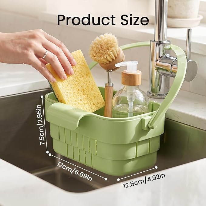 Foldable Hanging Sink Drain Basket, 2026 New 2-in-1 Foldable Sink Colander - Image 2