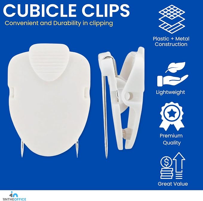 1InTheOffice Cubicle Clips, Office Clips, Wall Clip - Image 2