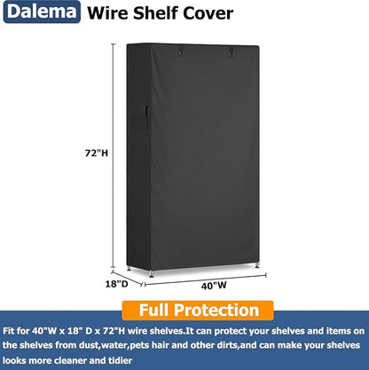 Storage Shelf Cover, Outdoor Heavy Duty 600D 40''W x 18''D x 72''H Dustproof - Image 3