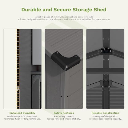 Patiowell 6x10 FT Outdoor Storage Shed - Image 5