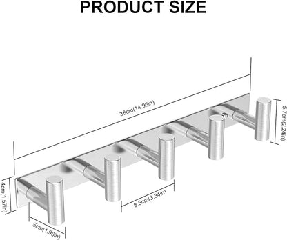 VAEHOLD Silvery Hat and Coat Wall Mount Rack - Image 4