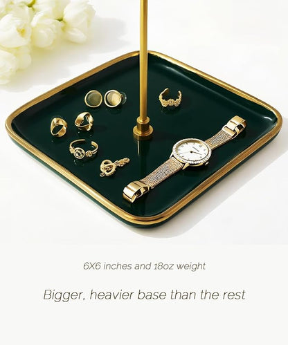 VROOMIUM Necklace Holder- Ceramic Base 1ft Height Jewelry Organizer Stand - Image 3