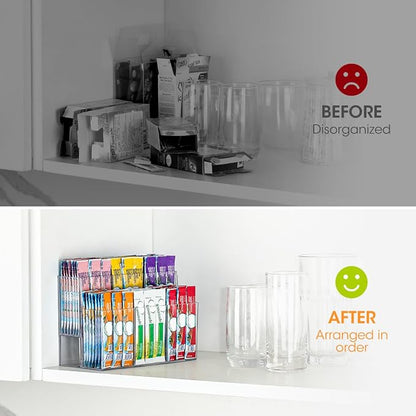 AIEVE Drink Packet Organizer, 2-Tier Water Flavor Packet Holder - Image 3