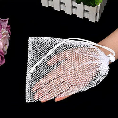 TecUnite 10 Pcs Mesh Bags Drawstring Laundry Bags Large Nylon Mesh Gift - Image 4