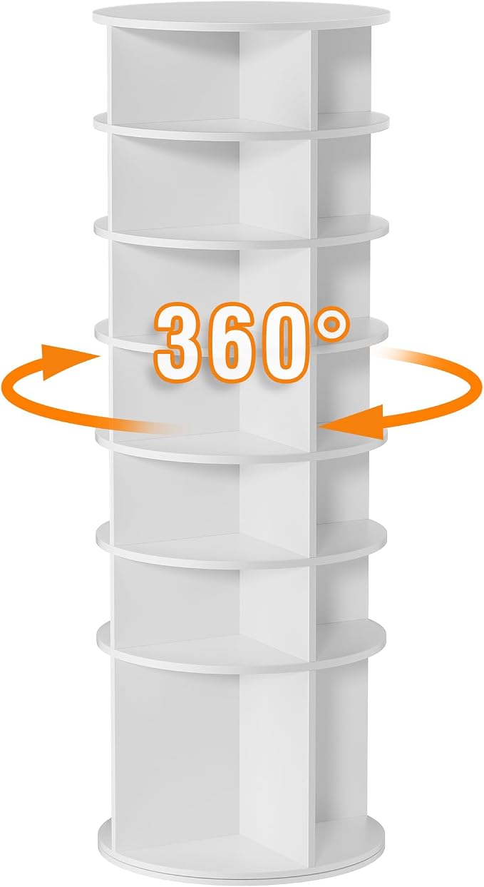 7 Tier Rotating Shoe Rack Tower Shelf, Spinning Shoe Display Lazy Susan - Image 6