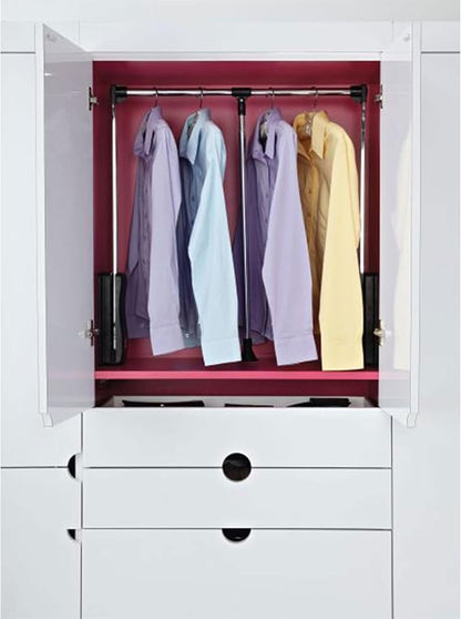 Rev-A-Shelf 26-35" Pull Down Adjustable Closet Rod w/Telescoping Handle | Side - Image 6