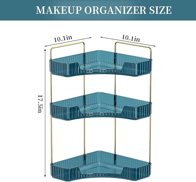 Corner Bathroom Countertop Organizer, Vanity Organizer Trays - Image 4