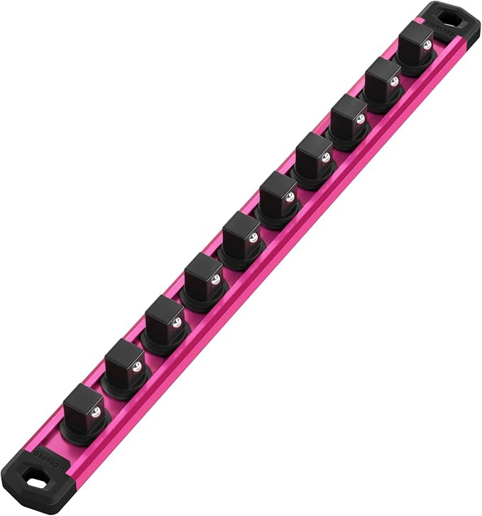 WORKPRO Magnetic Socket Organizer, 1/2-Inch Drive Aluminum Alloy Socket Rail by WORKPRO
