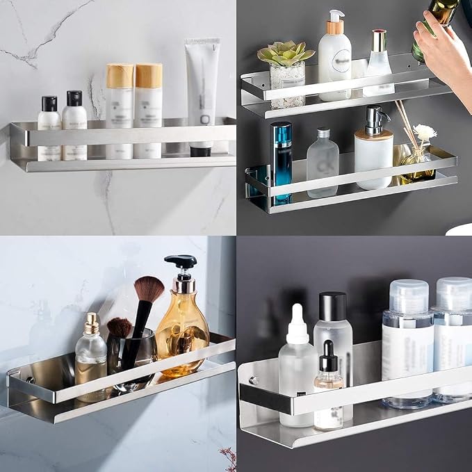 OwnMy Bathroom Shower Shelf Stainless Steel Bath Kitchen Basket Shower Caddy - Image 6