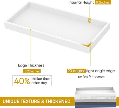 Bathroom Counter Tray, EG-SIPRO High-Grade Thickened Silicone Bathroom Vanity - Image 3