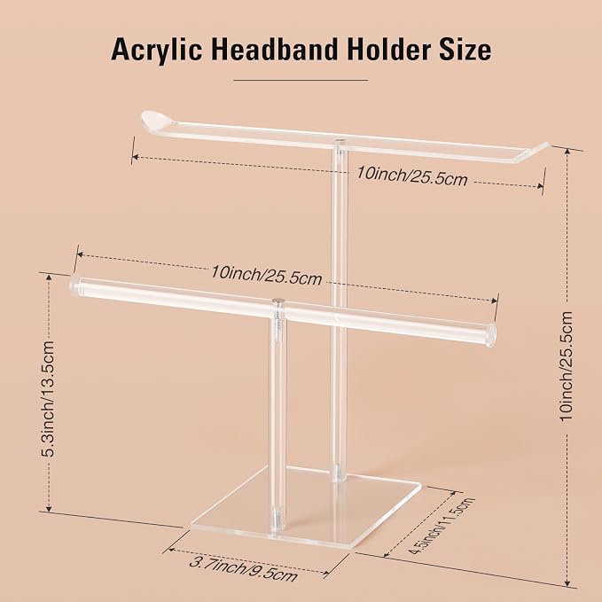 Headband Holder Scrunchie Holders Acrylic, Headband Display Stand, Scrunchie - Image 3