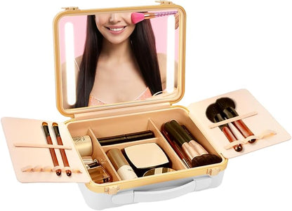 Portable Makeup Box, 11.42 * 3.54 * 8.66 In Travel Makeup Train Cases Cosmetic by Unknown