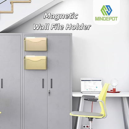 MINDEPOT Magnetic Wall File Organizer, Hanging File Holder, 3 Pack, Powerful - Image 6