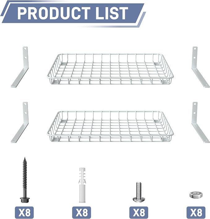 WALMANN Wall Shelves, 12 * 18 inch Wall-Mounted Storage Shelves - Image 4