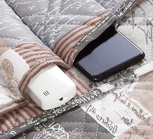 Brilliant Sunshine Paris and Toile Floral Patchwork Couch Armrest 5 Pockets - Image 7