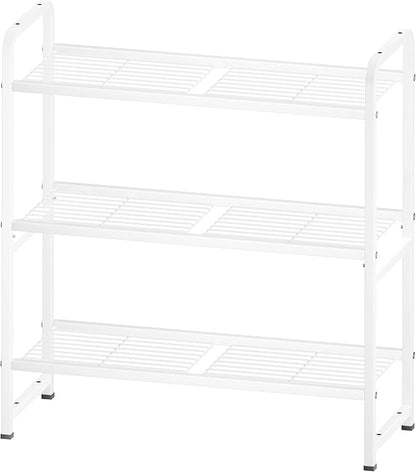 Simple Shelf Organizer for Outdoor, 3 Tier Stackable Metal Wire Shelving Unit by MWQ