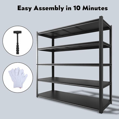 48.2" W Garage Shelving 3000LBS Storage Shelf Heavy Duty Garage Storage Shelves - Image 7