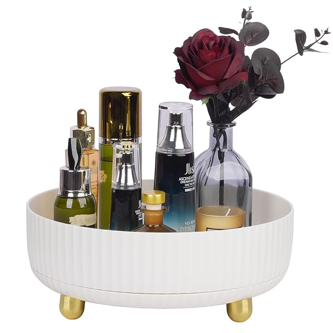 Anyoifax Makeup Perfume Organizer Tray 360 Degree Rotating Lazy Susan Skincare by Anyoifax