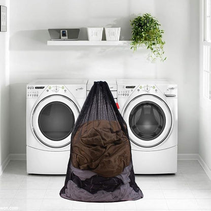 2 Pack Mesh Laundry Bags, 24 x 36 Inches Heavy Duty Drawstring Bag, Travel and - Image 6