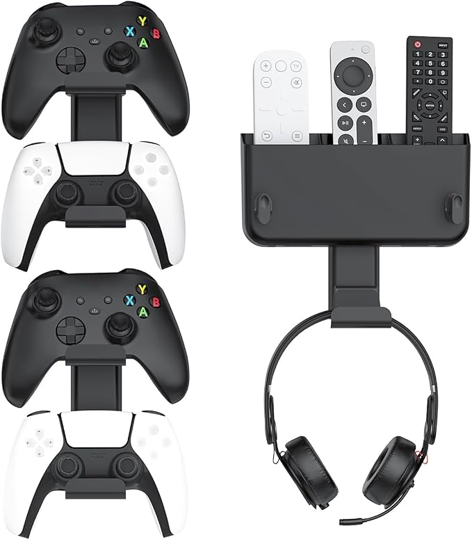 Controller & Headset & Remote Holder Wall Mount by Kytok
