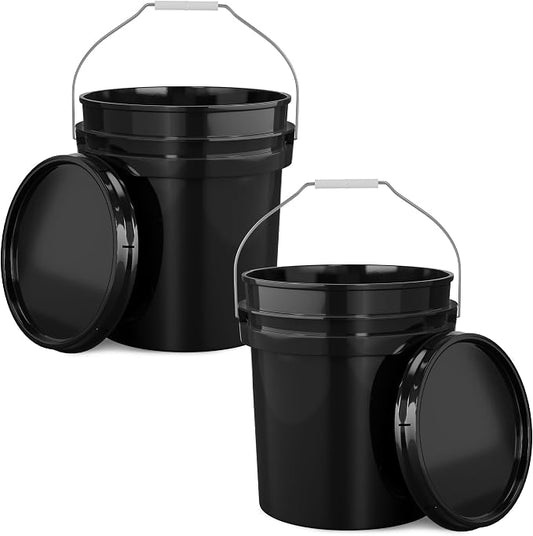 EconoHome 5-Gallon Black Bucket Pail Container by EconoHome