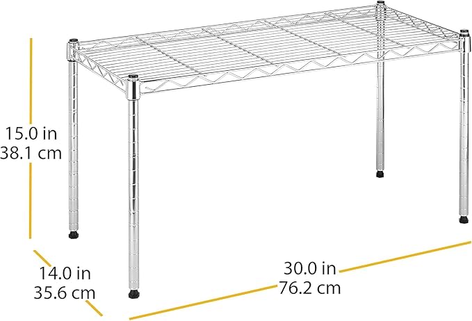 Xcity Storage Shelves, 1 Tier Heavy Duty Metal Shelving Unit, 350 LBS - Image 2