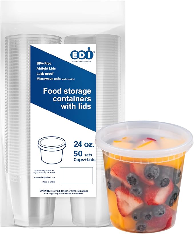 EDI Plastic Deli Food Storage Containers by EDI
