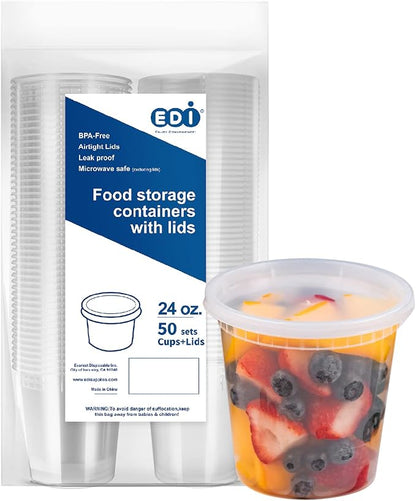EDI Plastic Deli Food Storage Containers by EDI