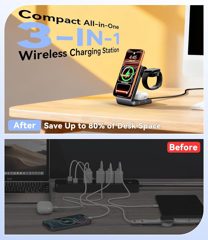 3-in-1 Charging Station for Multiple Devices Compatible - Image 3