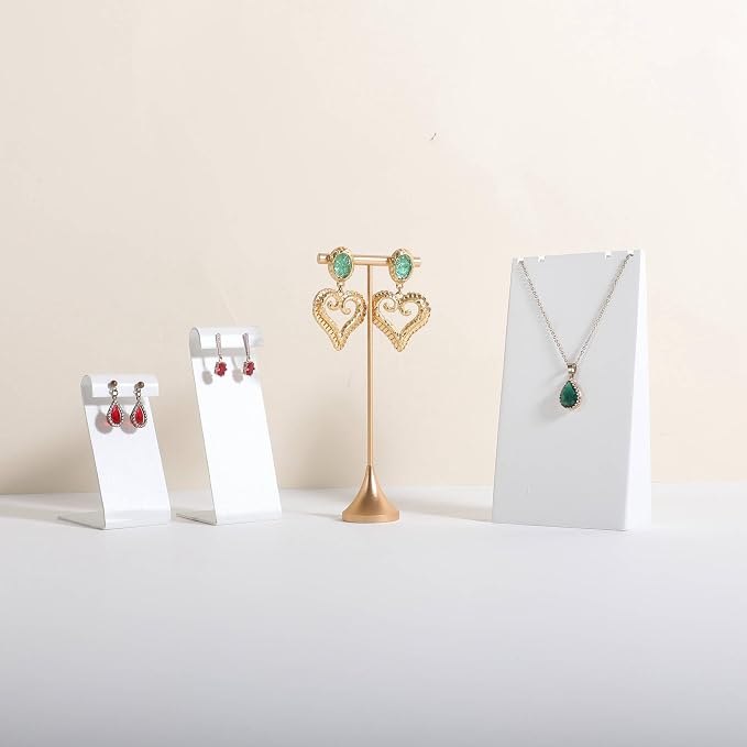 GemeShou Single Gold Earring T bar Stand, Metal earring display holder - Image 2