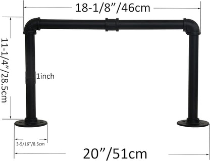 WEBI Clothing Rack Wall Mount, Heavy Duty Iron Garment Rack Bar, Retail Display - Image 3