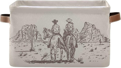 ZAZYXTJ Western Cowboy Storage Basket by ZAZYXTJ
