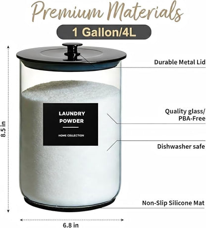 1 Gallon Glass Laundry Detergent Dispenser - Image 2