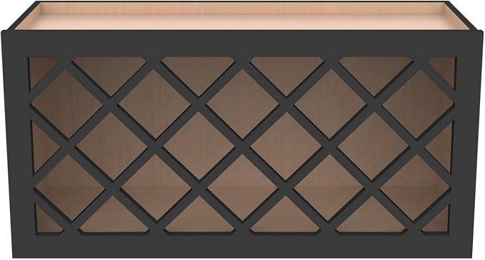 Solid Wood RTA Wine Bottle Rack Wall Cabinet - Image 4