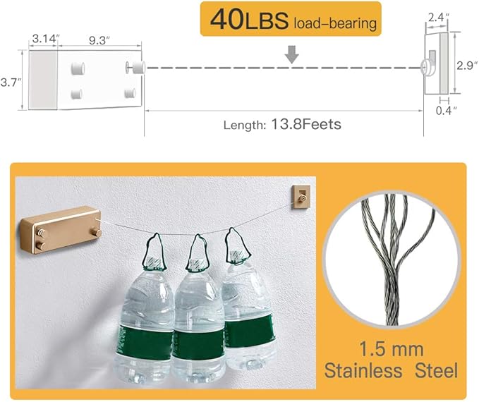 BESy Retractable Clothesline ABS case+Aluminum Dryer - Image 5