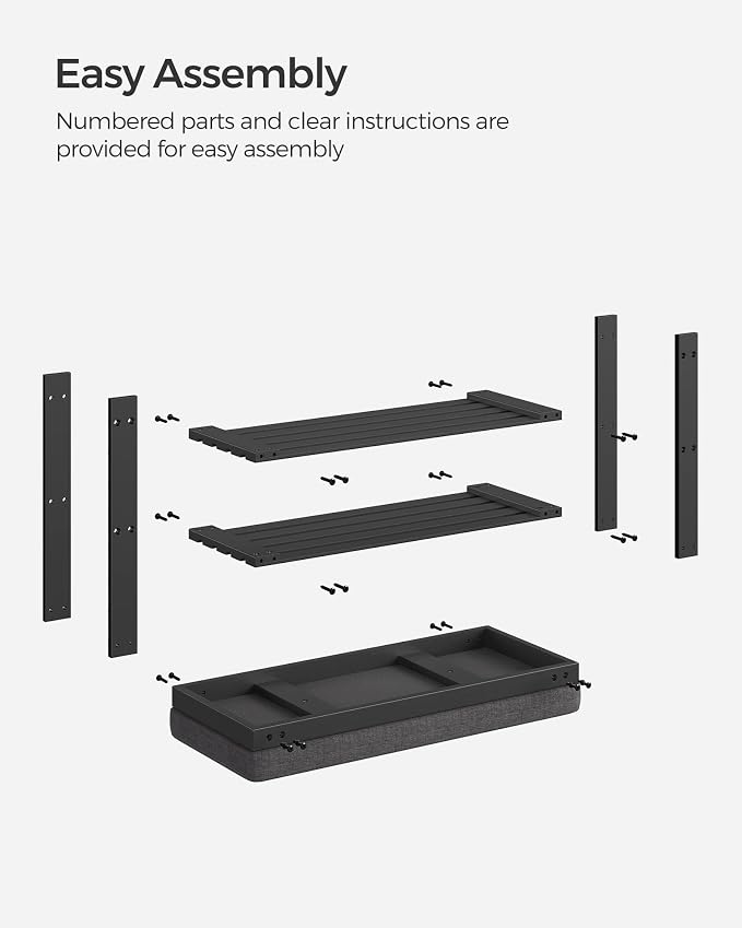 SONGMICS Bamboo Shoe Bench, 3-Tier Shoe Rack Organizer - Image 8