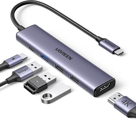 UGREEN USB C Hub 5 in 1 Multiport USB Adapter 4K HDMI, 100W Power Delivery by Unknown