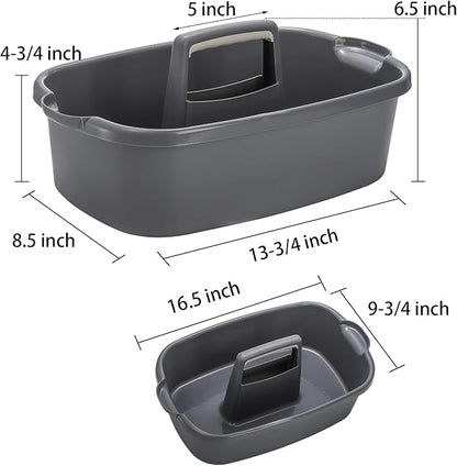 TOPZEA 2 Pack Cleaning Supplies Caddy, Large Plastic Cleaning Supply Organizer - Image 2