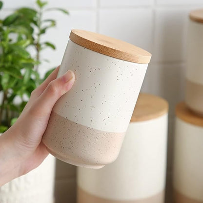 vancasso Sabine Small Ceramic Canister - 18 oz Kitchen Storage - Image 5