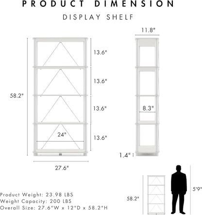 Homes: Inside + Out Apexa Modern 5-Tier Wide Shelving Units, Collectibles - Image 3