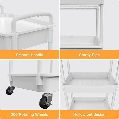 4 Tier Rolling Utility Cart - Image 2