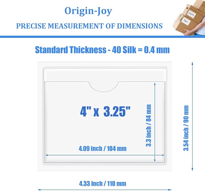 Origin-Joy 25 PCS Self-Adhesive Index Label Pockets - Image 2