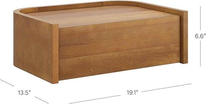 Nathan James Tyla Wall Mounted Bedside Table, Floating 1-Drawer Nightstand - Image 2