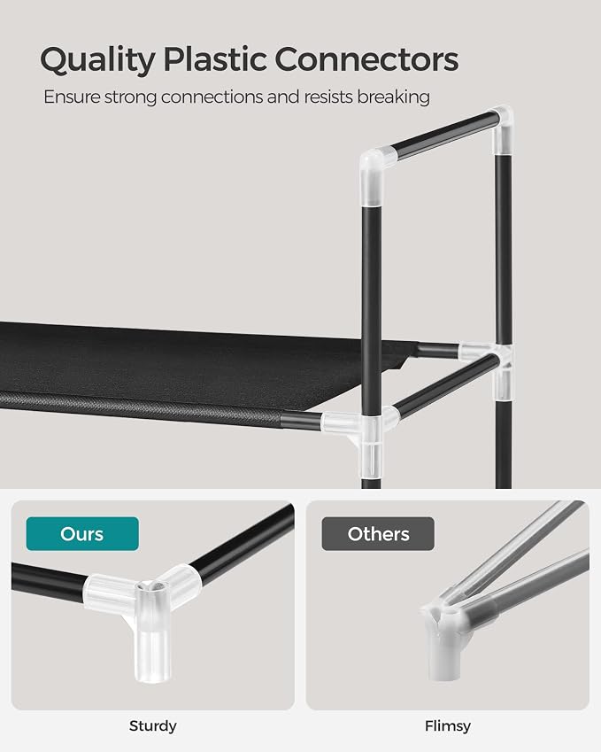 SONGMICS 3-Tier Shoe Rack, Shoe Storage - Image 7