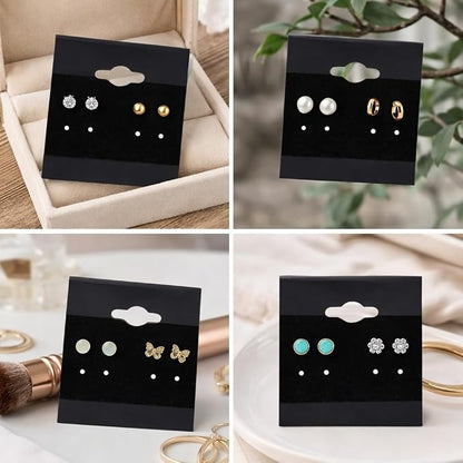 Adorox 200 Piece Black Earring Card Holders - Image 5