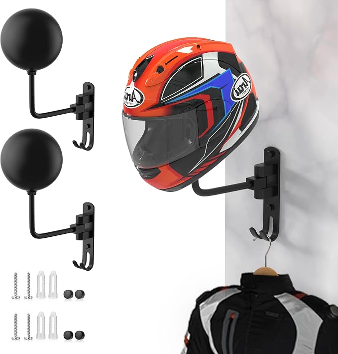 Helmet Hanger Wall Mount 180° Swivel Helmet Holder by LIFXIZE