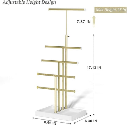 Love-KANKEI Jewelry Organizer Stand, 5 Tier Large Necklace Holder - Image 4