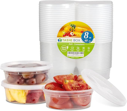 TashiBox [8oz-40 Sets Plastic Containers by TashiBox