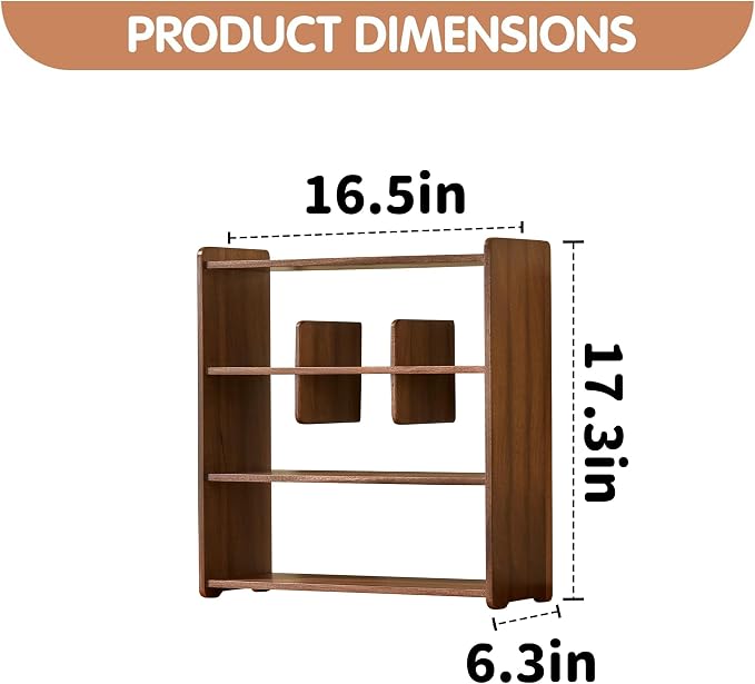 Coffee Cup Holder for Countertop Walnut Wood Coffee Mugs Holder for Kitchen Mug - Image 2