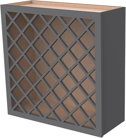 Solid Wood RTA Wine Bottle Rack Wall Cabinet by CozyHommie